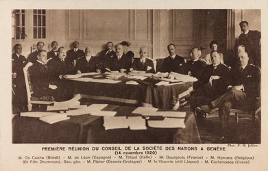 Album "Jack Bosio - Krigskampanj 1917-1920": möte med Nationernas förbunds råd i Genève