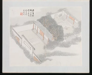 Ten Sites Associated with Ruan Yuan, daterad 1883 (album med tio målningar; bläck och färg på papper)
