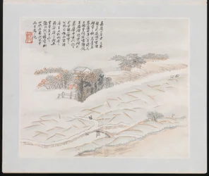 Ten Sites Associated with Ruan Yuan, daterad 1883 (album med tio målningar; bläck och färg på papper)