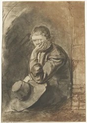 sittande man