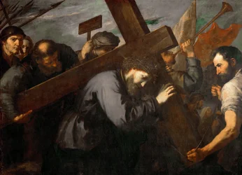 Jesus portant la Croix - Kristus som bär korset - Jose de Ribera (1591-1652). Olja på duk, ca. 1635. Mått : 144x198 cm. Konsthistoriska museet, Vienne
