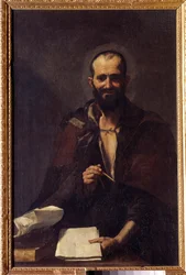 Representation av Arkimedes (ca 287-212 f.Kr.) Målning av Jusepe de Ribera dit Lo Spagnoletto (ca 1590-1652) 1600-talet sön. 125x81 cm Madrid, Pradomuseet