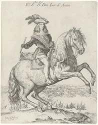 Ridsporträtt av Don Juan av Österrike El S.mo S.or Don Juan de Austria (titel på objekt)