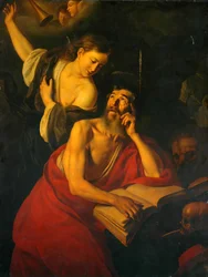 St Jerome besöks av änglarna