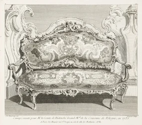 Soffa avrättad för greven av Bielinski Grand M.al av Polens krona 1735; Soffa avrättad för greven av Bielinski 1735, 4:e plattan