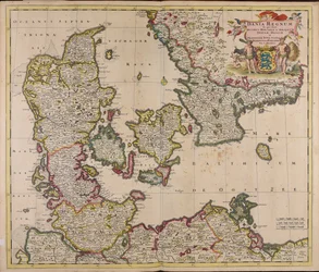 Dania regnum : in quo sunt ducatus Holsatia et Slesvicum insulae Danicae et provinciae Iutia Scania Blekingia et Hallandia