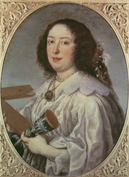 Porträtt av Vittoria della Rovere som St. Helena, 1669
