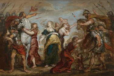 Romarnas och sabinernas försoning, ca. 1655-1656.