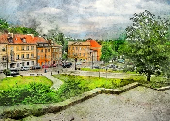 Utsikt över den historiska stadsparken