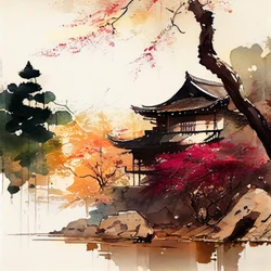 Japanskt hösttempel