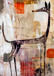 Modern abstrakt greyhound
