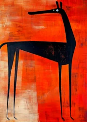 Modern svart lama