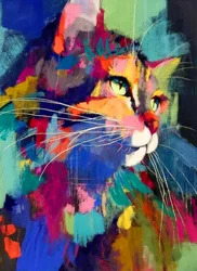 Livfull abstrakt katt