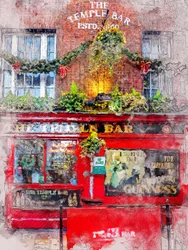 En livlig pub i Dublin