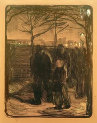 Käthe Kollwitz, förort / 1901
