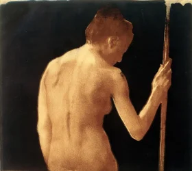 Käthe Kollwitz, Kvinnlig halvnaken på baksidan 1901