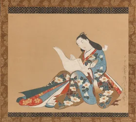 Courtesan Writing a Letter , ca. 1715.