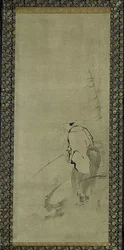 Triptyk av Zhou Moushu, Xiwangmu och Taigong Wang