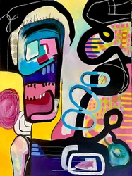 Färgglad abstrakt figur