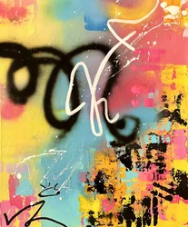 Färgglad abstrakt graffiti
