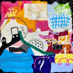 Livfull urban abstrakt konst