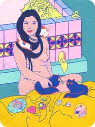 Mac Bath, 2019 (akryl på bomull)