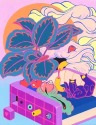 Two Bodies Orbit, 2019 (akryl på papper)