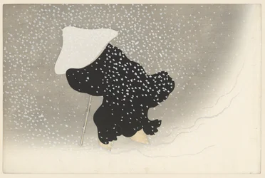 Virvlande snö, 1909 (träblocktryck)