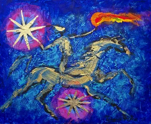 Den eldiga kosmiska ryttaren