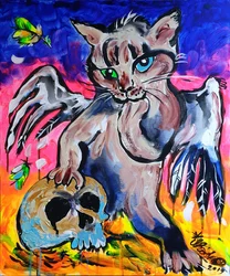 Den mystiska katten och dödskallen
