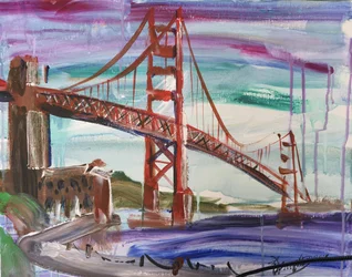 Den livfulla Golden Gate-bron