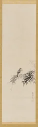 Fågel på en bambugren, Edo-period, 1600-talet.