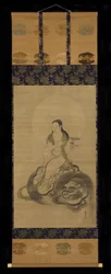 Monju Bosatsu (bläck & färg på papper)
