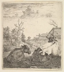 Kon och kalven, 1600-talet.