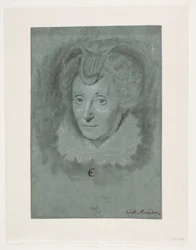 Damens porträtt. Louise de Coligny.