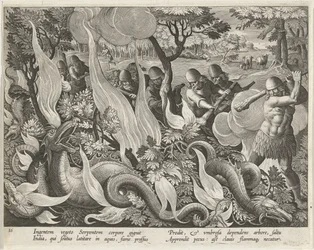 Jacht op waterslangen i Indien Jachttaferelen (serietitel) Jakten på vilt, fågel och fisk i Bestiary (serietitel)