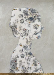 Elegant blommig silhuett