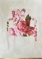 Stol i vintage-rosa