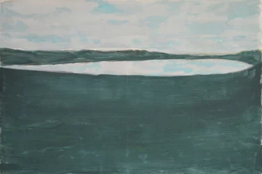 Landskap med stilla horisont