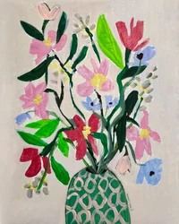 Färgglada vasblommor