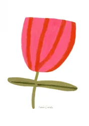 Modern rosa blomma