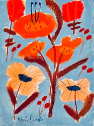 Livfull abstrakt blomsterkonst