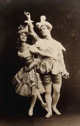Anna Pavlova och Vaslav Nijinsky i balett Le Pavillon dArmide av Nikolai Tcherepnin, 1907