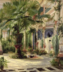 Interiör i Palmhuset i Potsdam, 1833 (papper på duk)