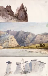 Klippformationer vid Upper Missouri