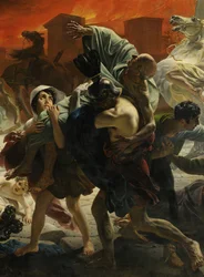 Detalj av Pompejis sista dag (av Karl Bryullov, 1833, Ryska museet)