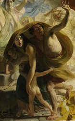 Detalj av Pompejis sista dag (av Karl Bryullov, 1833, Ryska museet)