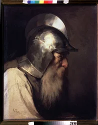 ""krigare under tiden för religionskrigen och massakrerna på protestanter i Frankrike på 1500-talet"" Målning av Karl Gun (1830-1877) 1870 Statliga Tretyakov Gallery, Moskva