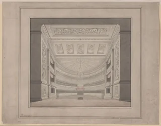 Berlin. Schauspielhaus vid Gendarmenmarkt, åskådarsal