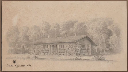 Berlin. Schweizerhaus på Pfaueninsel. Vy